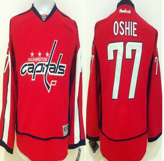 Youth Washington Capitals #77 T.J Oshie Red Stitched NHL Jersey