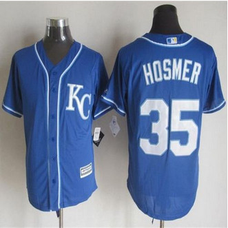Kansas City Royals #35 Eric Hosmer Blue Alternate 2 New Cool Base Stitched Baseball Jersey