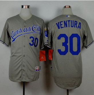 Kansas City Royals #30 Yordano Ventura Grey Road Cool Base Stitched Baseball Jersey Kansas City Royals #30 Yordano Ventura Grey Road Cool Base Stitched Baseball Jersey