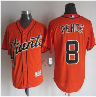 San Francisco Giants #8 Hunter Pence Orange Alternate New Cool Base Stitched Baseball Jersey San Francisco Giants #8 Hunter Pence Orange Alternate New Cool Base Stitched Baseball Jersey