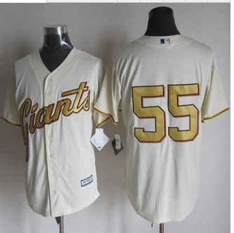 San Francisco Giants #55 Tim Lincecum Cream(Gold No.) New Cool Base Stitched Baseball Jersey San Francisco Giants #55 Tim Lincecum Cream(Gold No.) New Cool Base Stitched Baseball Jersey