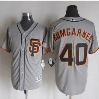 San Francisco Giants #40 Madison Bumgarner Grey Road 2 New Cool Base Stitched Baseball Jersey San Francisco Giants #40 Madison Bumgarner Grey Road 2 New Cool Base Stitched Baseball Jersey