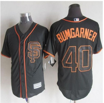 San Francisco Giants #40 Madison Bumgarner Black Alternate New Cool Base Stitched Baseball Jersey San Francisco Giants #40 Madison Bumgarner Black Alternate New Cool Base Stitched Baseball Jersey