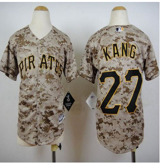 Youth Pittsburgh Pirates #27 Jung-ho Kang Camo Cool Base Stitched Baseball Jersey
