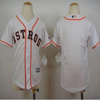 Youth Houston Astros Blank White Cool Base Stitched Baseball Jersey