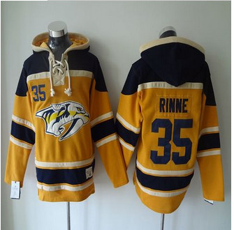Nashville Predators #35 Pekka Rinne Yellow Sawyer Hooded Sweatshirt Stitched NHL Jersey Nashville Predators #35 Pekka Rinne Yellow Sawyer Hooded Sweatshirt Stitched NHL Jersey