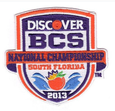 Stitched 2013 Discover BCS National Championship Game Jersey Patch (Notre Dame vs Alabama)