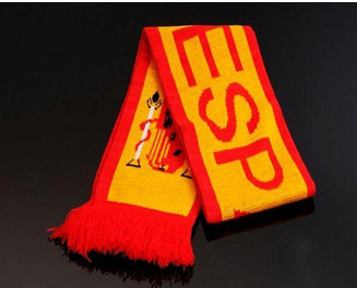 Spain Soccer Football Scarf Red Spain Soccer Football Scarf Red