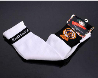 Real Madrid Soccer Football Sock White