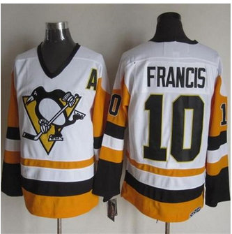 Pittsburgh Penguins #10 Ron Francis White Black CCM Throwback Stitched NHL Jersey Pittsburgh Penguins #10 Ron Francis White Black CCM Throwback Stitched NHL Jersey