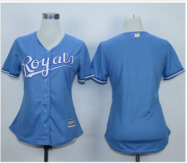 Women Royals Blank Light Blue Alternate 1 Stitched MLB Jersey