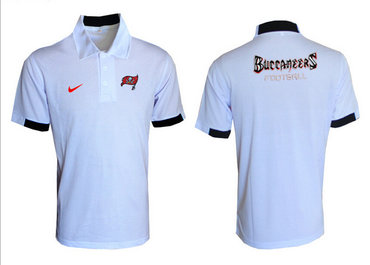 Tampa Bay Buccaneers White Team Issue Performance Polo