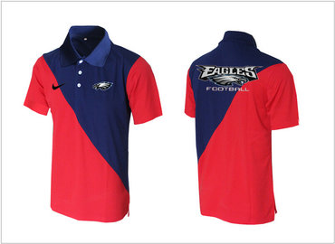 Philadelphia Eagles red& blue Team Issue Performance Polo