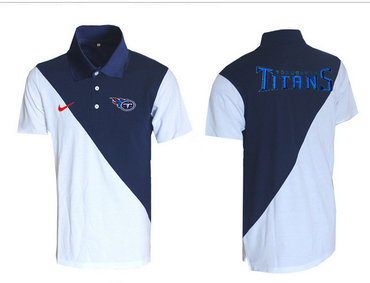 Tennessee Titans White& blue Team Issue Performance Polo