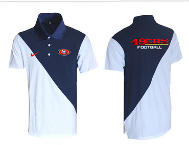 San Francisco 49ers White& blue Team Issue Performance Polo