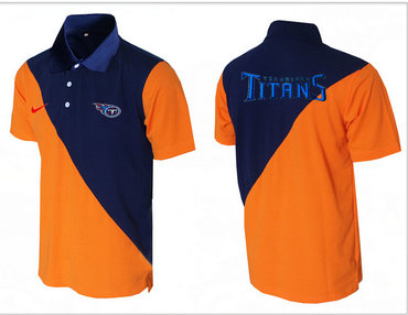 Tennessee Titanss orange &Blue Team Issue Performance Polo