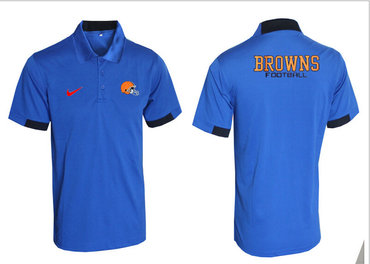 Nike NFL Cleveland Browns Blue Team Issue Performance Polo