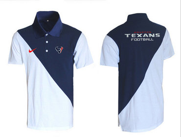 Nike NFL Houston Texans White& blue Team Issue Performance Polo