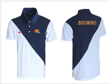 Nike NFL Cleveland Browns White& blue Team Issue Performance Polo