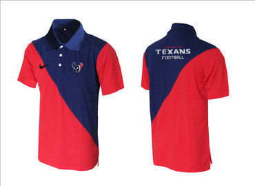 Nike NFL Houston Texans red& blue Team Issue Performance Polo