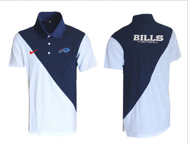 Nike NFL Buffalo Bills White& blue Team Issue Performance Polo