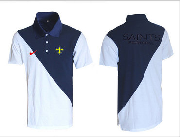 Nike NFL New Orleans Saints White& blue Team Issue Performance Polo