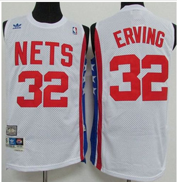 Brooklyn Nets #32 Julius Erving White ABA Retro Swingman Throwback Stitched NBA Jersey