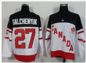 Olympic CA. #27 Alex Galchenyuk White 100th Anniversary Stitched NHL Jersey