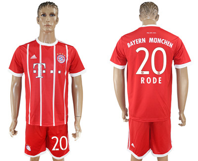 2017-18 Bayern Munich 20 RODE Home Soccer Jersey