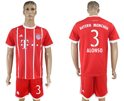 2017-18 Bayern Munich 3 ALONSO Home Soccer Jersey
