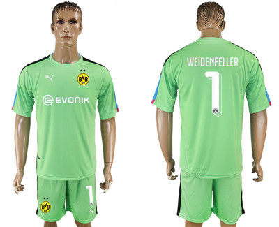 2017-18 Dortmund 1 WEIDENFELLER Green Goalkeeper Soccer Jersey 2017-18 Dortmund 1 WEIDENFELLER Green Goalkeeper Soccer Jersey