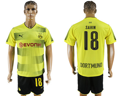 2017-18 Dortmund 18 SAHIN Home Soccer Jersey 2017-18 Dortmund 18 SAHIN Home Soccer Jersey