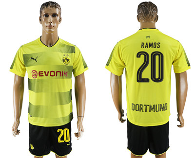 2017-18 Dortmund 20 RAMOS Home Soccer Jersey 2017-18 Dortmund 20 RAMOS Home Soccer Jersey