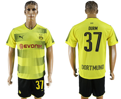 2017-18 Dortmund 37 DURM Home Soccer Jersey 2017-18 Dortmund 37 DURM Home Soccer Jersey