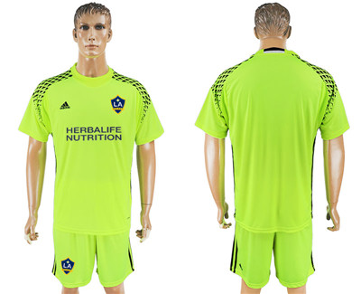 2017-18 Los Angeles Galaxy Fluorescent Green Goalkeeper Soccer Jersey