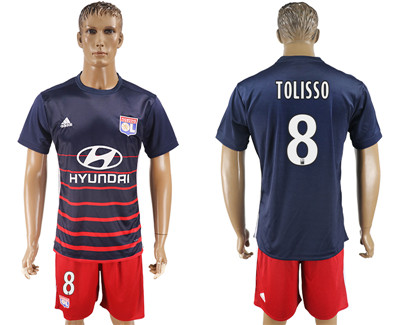 2017-18 Lyon 8 TOLISSO Away Soccer Jersey