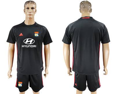 2017-18 Lyon Black Goalkeeper Soccer Jersey