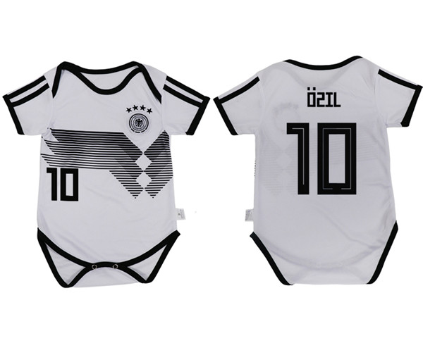 2018 World Cup Germany #10 Ozil White Home Baby Soccer Country Jersey