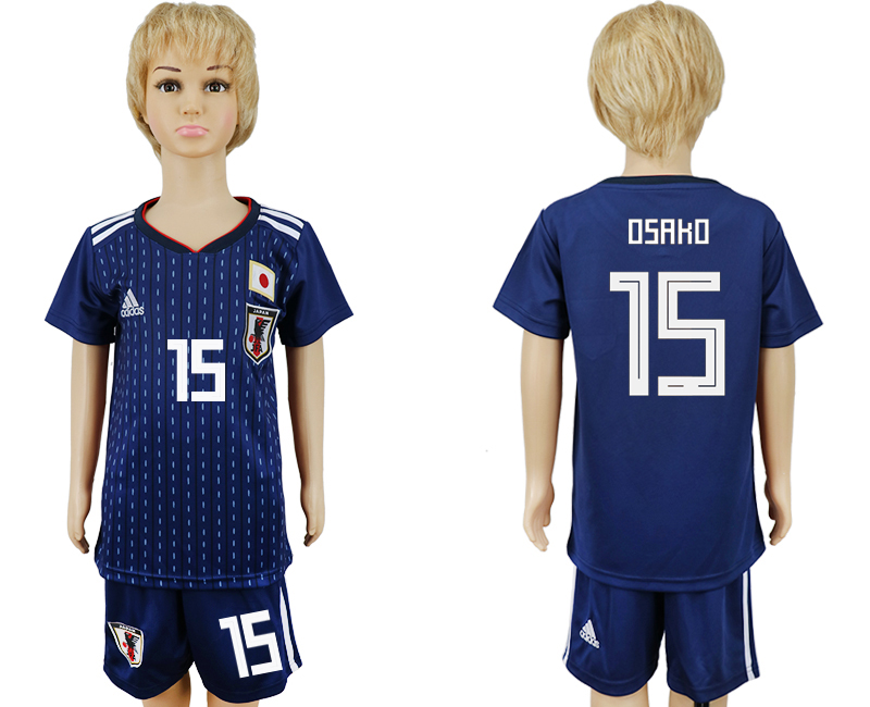 2018 World Cup Kid Japan #15 Osrko Home Soccer Country Jersey