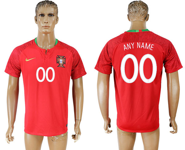 2018 World Cup Men  Portugal Home Customized Soccer Country Jersey