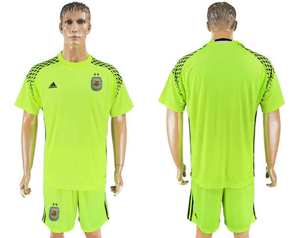 2018 World Cup Men Argentina Away Green Soccer Country Jersey