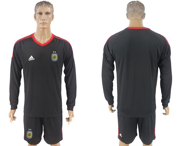 2018 World Cup Men Argentina Home Long Sleeves Black Soccer Country Jersey 2018 World Cup Men Argentina Home Long Sleeves Black Soccer Country Jersey