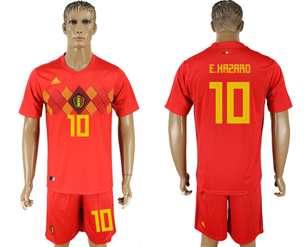 2018 World Cup Men Belgium #10 E.Hazard Red Home Soccer Country Jersey 2018 World Cup Men Belgium #10 E.Hazard Red Home Soccer Country Jersey