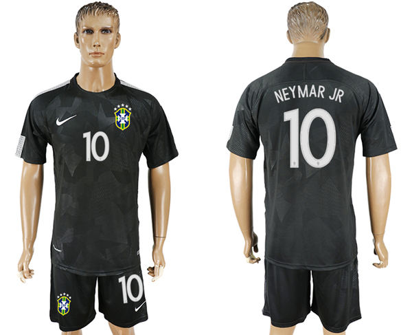 2018 World Cup Men Brazil #10 Neymar Jr Home Soccer Country Jersey