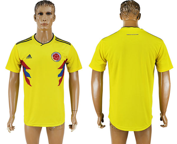 2018 World Cup Men Colombia Blank Home Soccer Country Jersey 2018 World Cup Men Colombia Blank Home Soccer Country Jersey