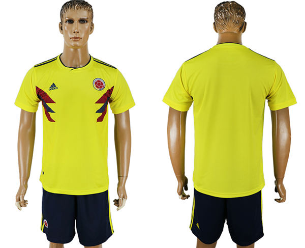 2018 World Cup Men Colombia Home Soccer Country Jersey