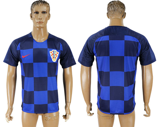 2018 World Cup Men Croatia Blank Away Soccer Country Jersey