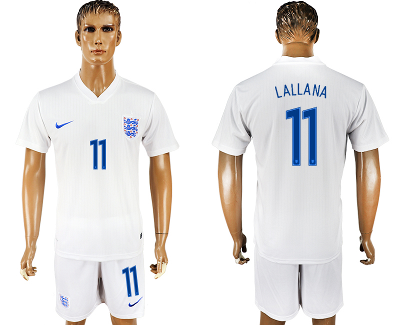 2018 World Cup Men England #11 Lallana Home Soccer Country Jersey