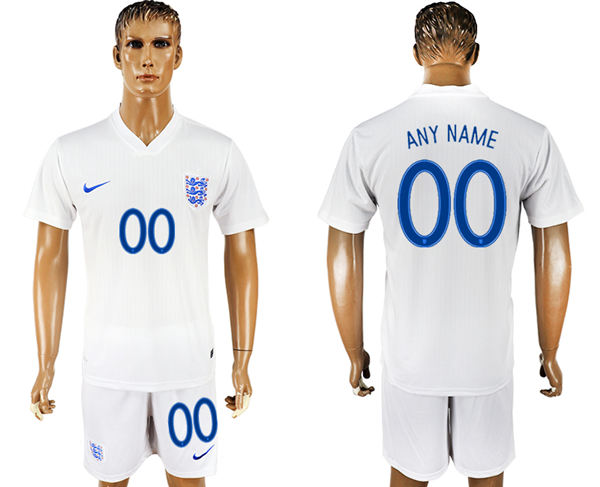 2018 World Cup Men England Home Customized Soccer Country Jersey