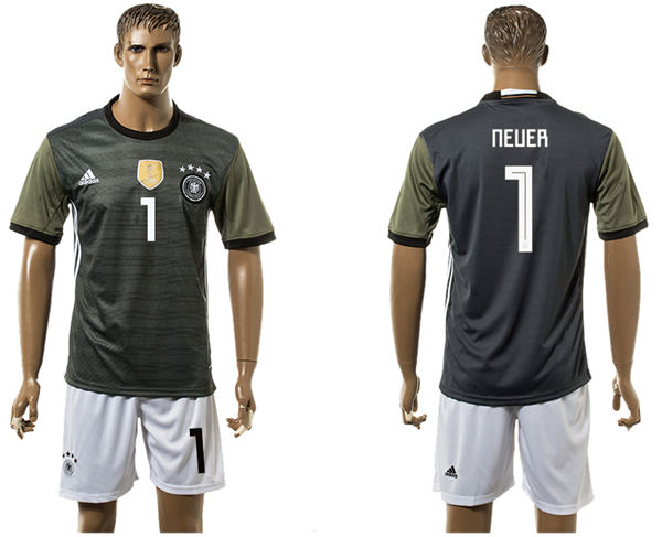 2018 World Cup Men Germany #1 Neuer Black Home Soccer Country Jersey
